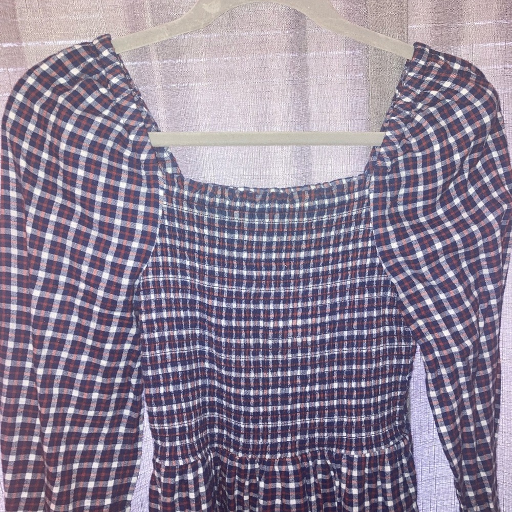 NWT Women's Checkered peasant style dress - Picture 7 of 12